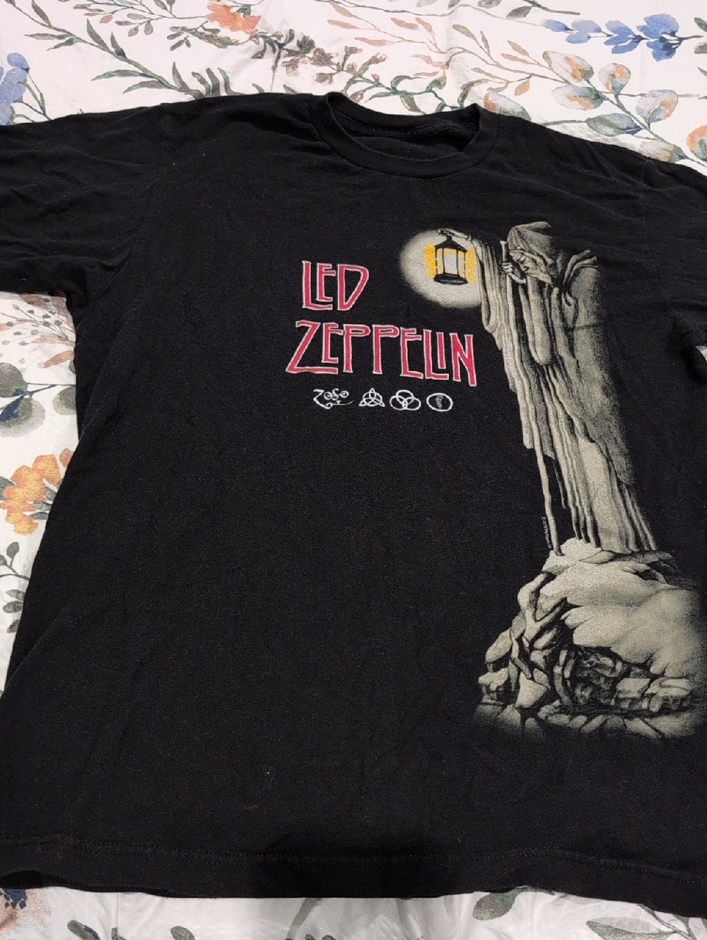 Led Zeppelin Graphic Band Tee - Black with Pink Logo